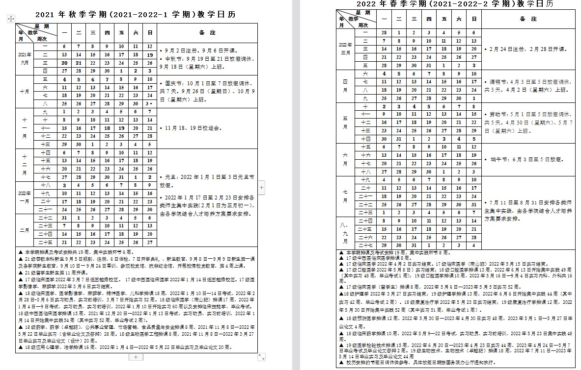 广州医科大学寒假什么时候放