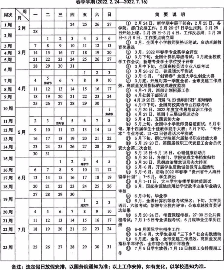 2022铜仁学院寒假放假时间公布 几号开始放寒假2.jpg