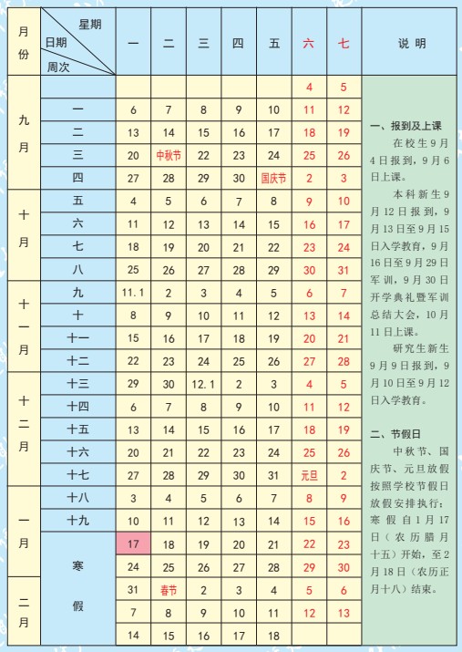 山东财经大学寒假什么时候放